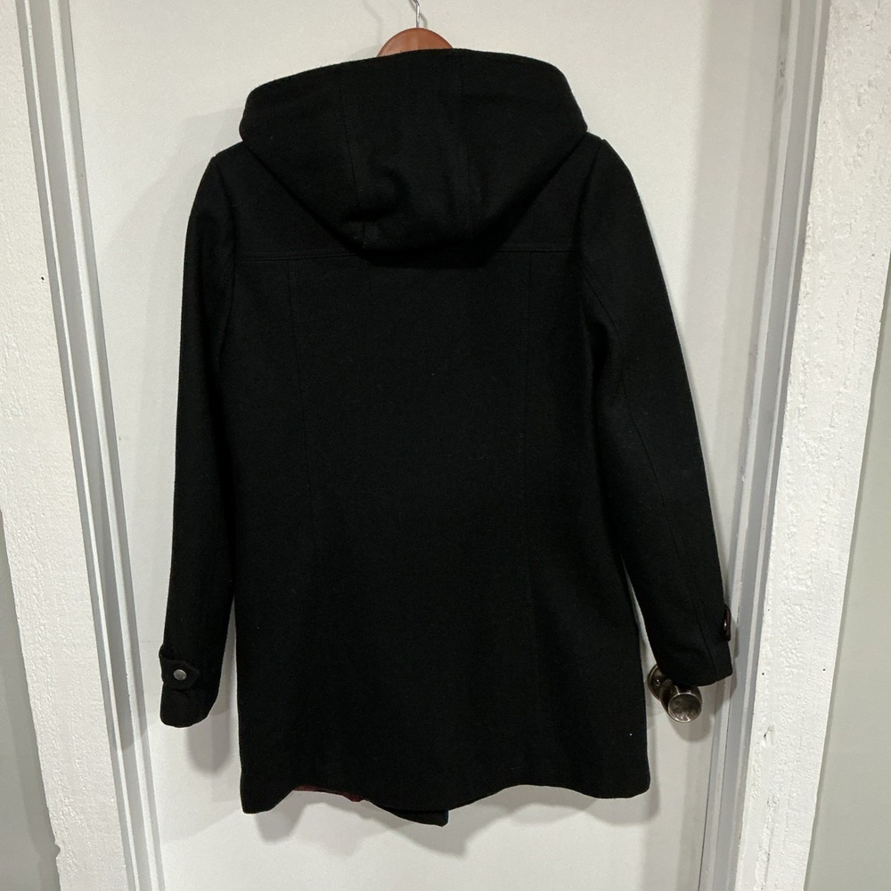 Tommy Hilfiger Wool Blend Duffle Coat, Toggle Buttons, Hood, Black, Small - Picture 7 of 14